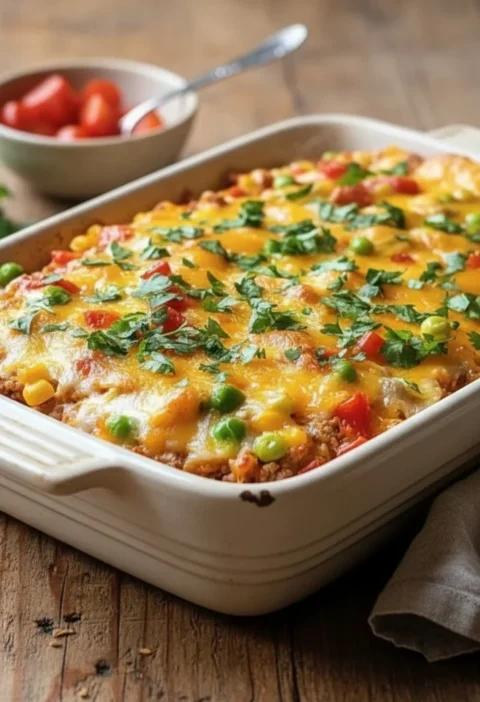 Cheesy Southwestern Ground Turkey Casserole