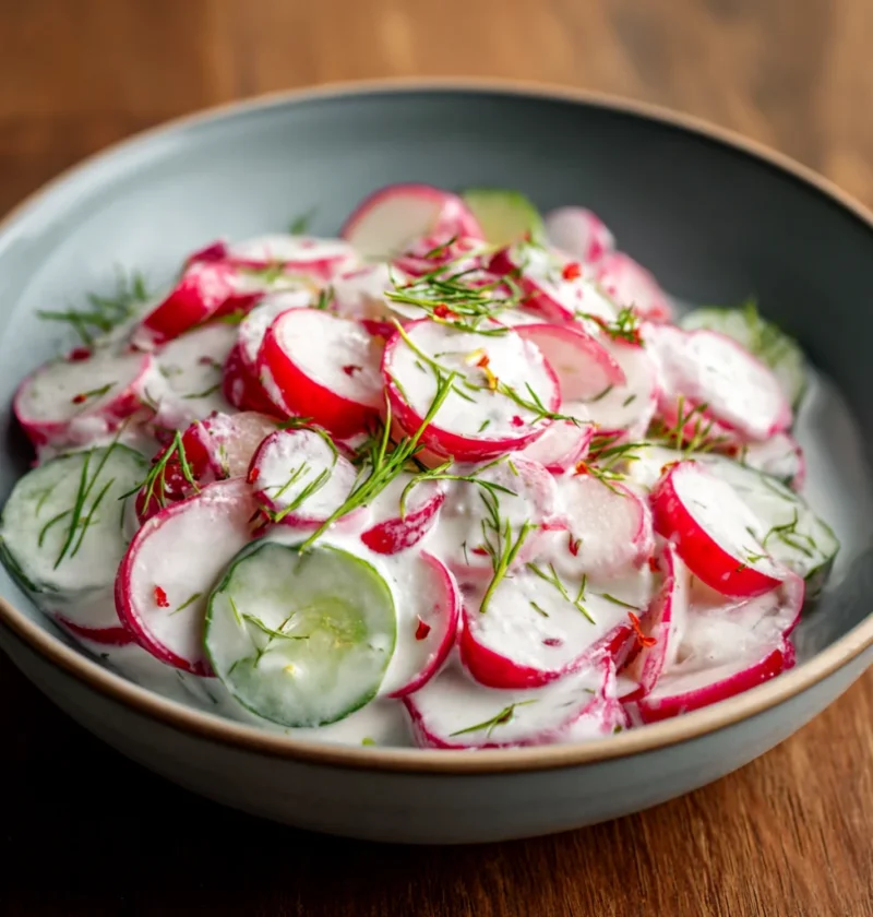 Creamy Cucumber Radish Salad