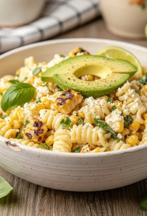 Creamy Street Corn Pasta Salad