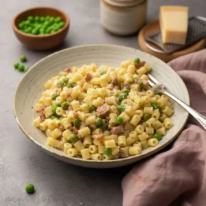 Ditalini Pasta with Bacon and Peas