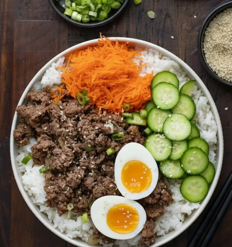 Ground Beef Bulgogi Bowl