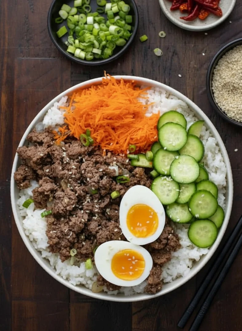 Ground Beef Bulgogi Bowl