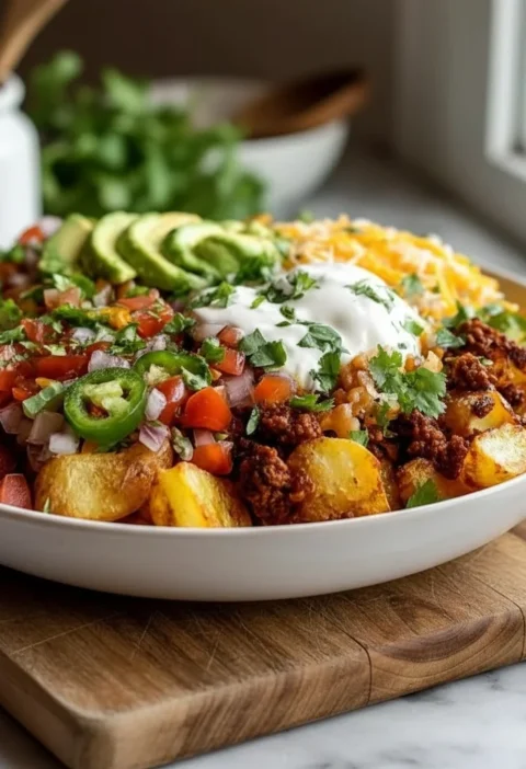 Loaded Potato Taco Bowl