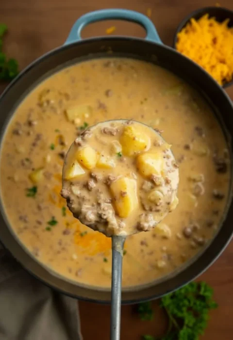 Ranch Cheesy Beef and Potato Soup