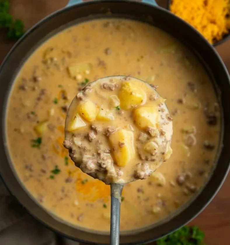 Ranch Cheesy Beef and Potato Soup