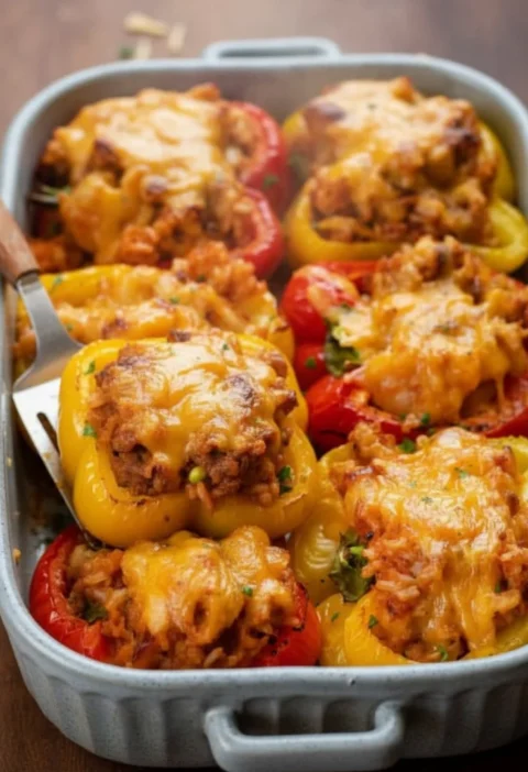 Seafood Stuffed Bell Peppers