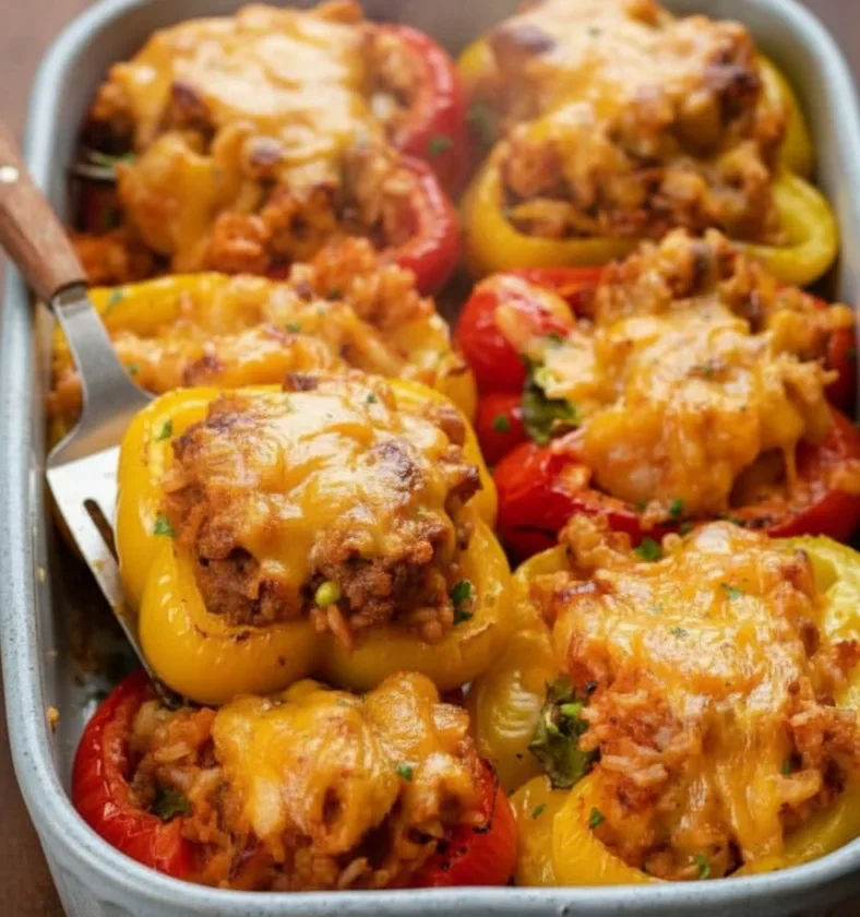 Seafood Stuffed Bell Peppers