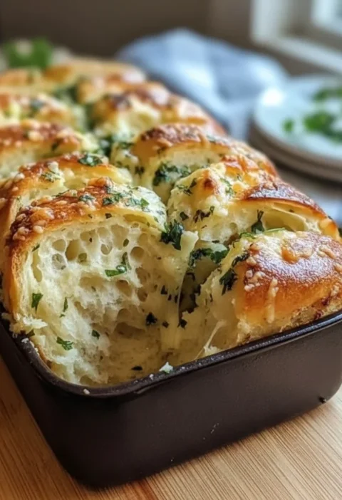Swirled Garlic Herb & Cheese Bread