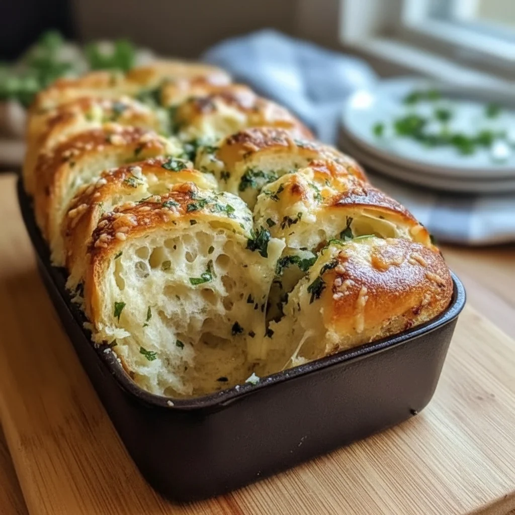 Swirled Garlic Herb & Cheese Bread