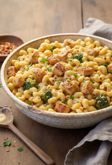 White Cheddar Chicken Pasta with Broccoli