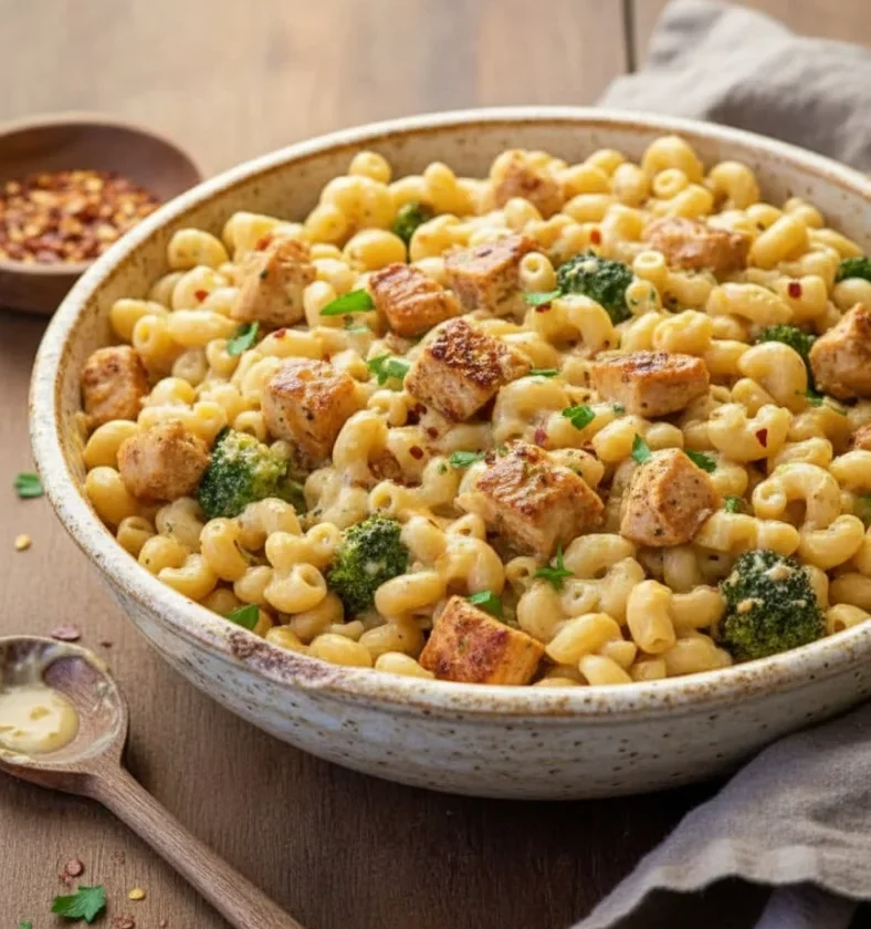 White Cheddar Chicken Pasta with Broccoli