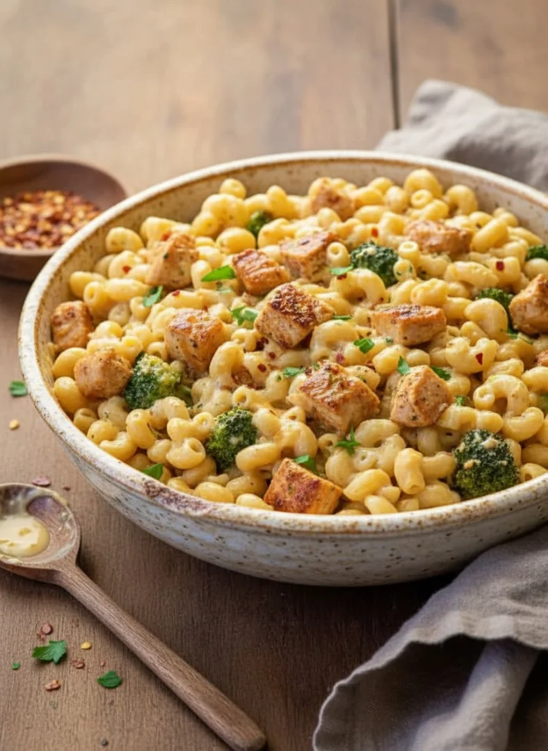 White Cheddar Chicken Pasta with Broccoli