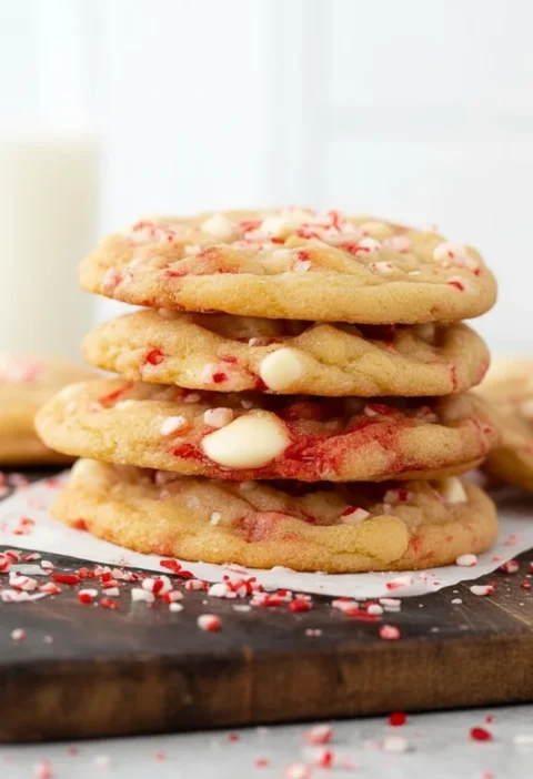 White Chocolate Peppermint Cookies