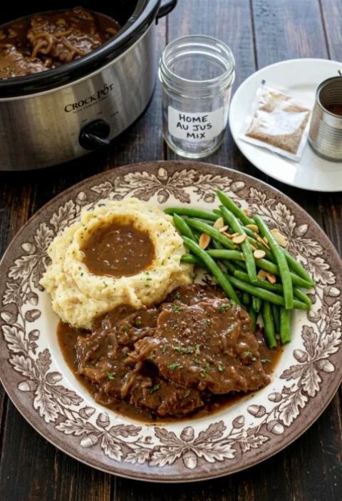 Crock Pot Cubed Steak & Gravy