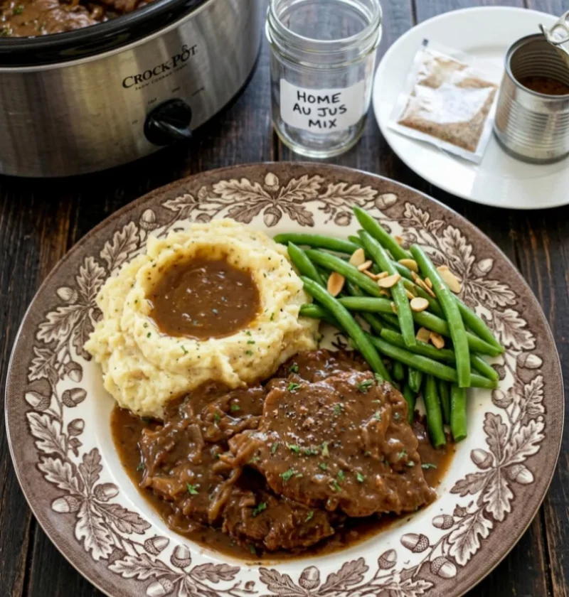 Crock Pot Cubed Steak & Gravy