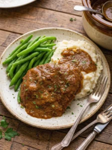 Crock Pot Cubed Steak with Gravy