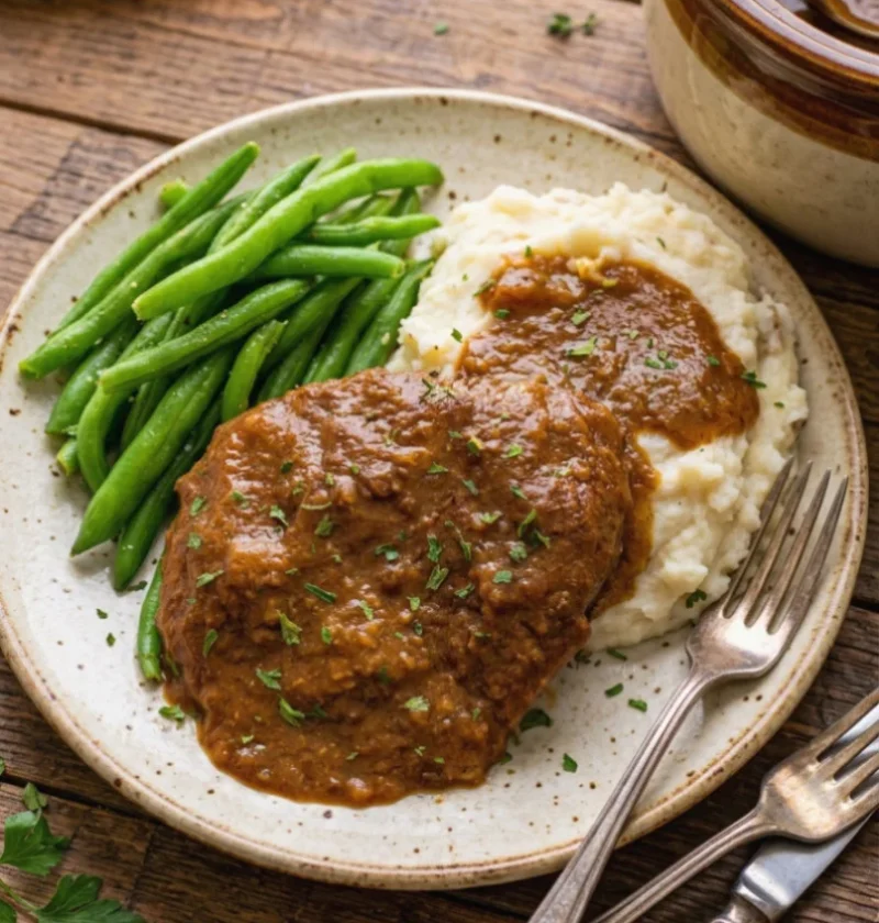 Crock Pot Cubed Steak with Gravy
