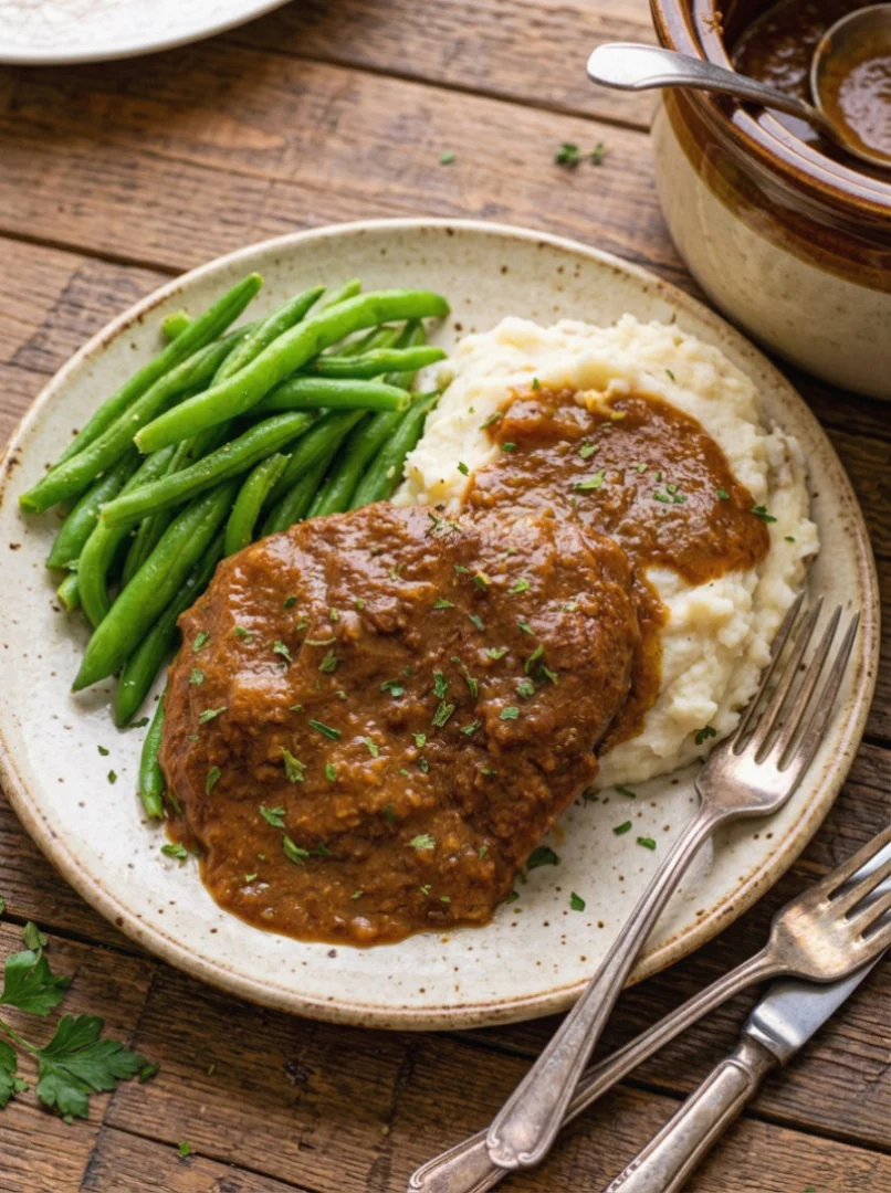 Crock Pot Cubed Steak with Gravy