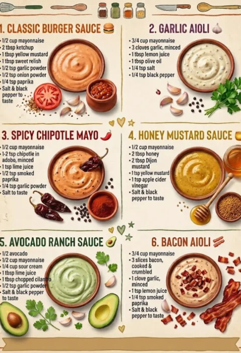 Classic homemade sauces