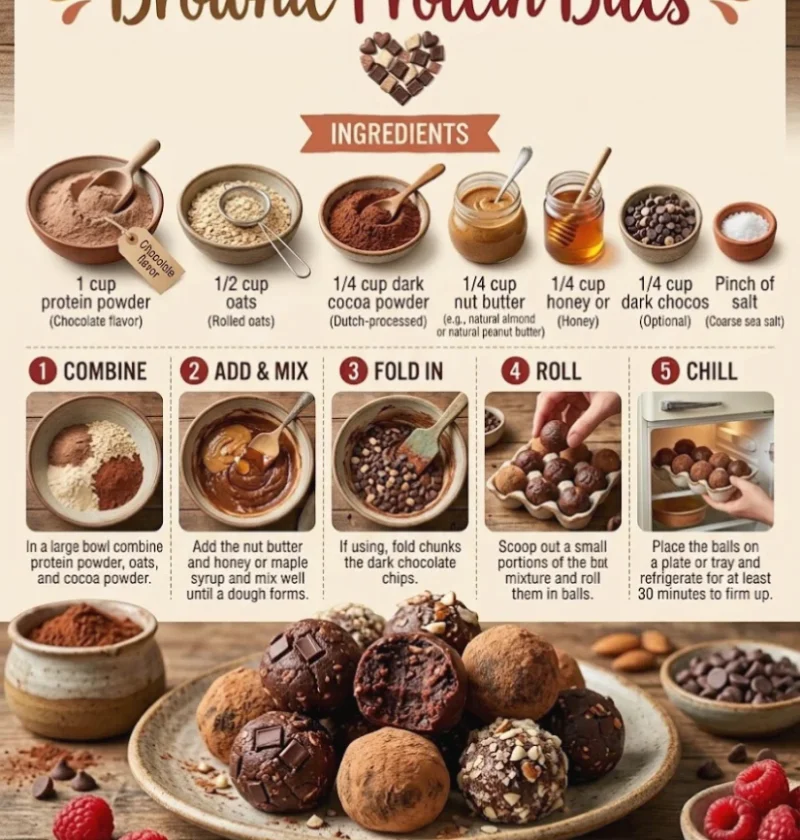 Healthy Brownie Protein Bites