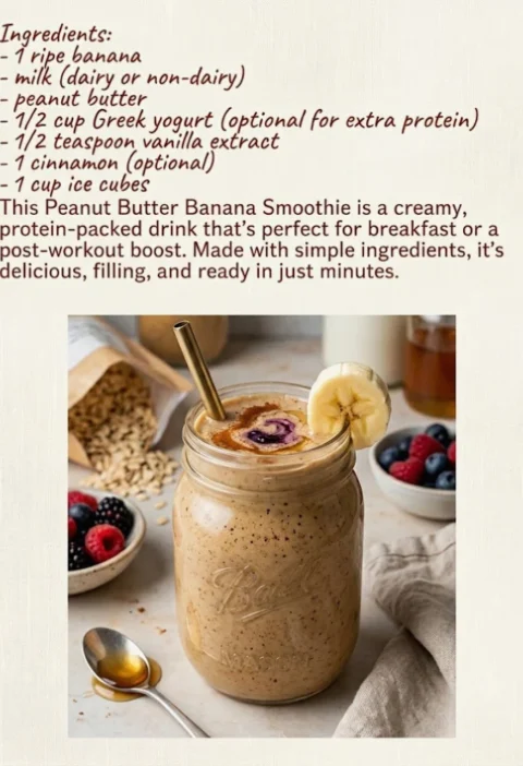 Protein-Packed Peanut Butter Banana Smoothie