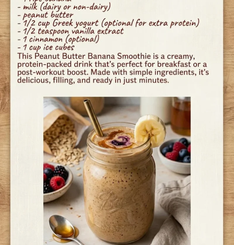Protein-Packed Peanut Butter Banana Smoothie