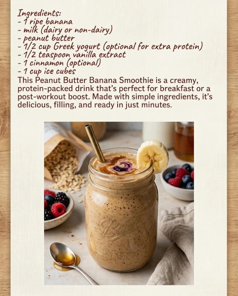 Protein-Packed Peanut Butter Banana Smoothie