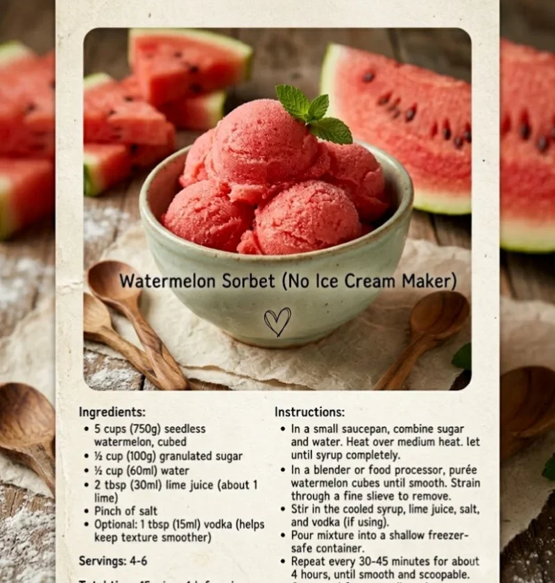 Watermelon Sorbet Recipe